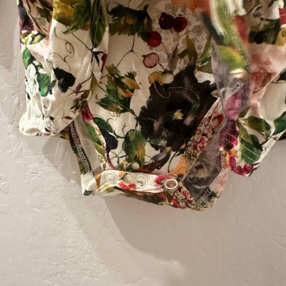 Posh Peanut Floral Bamboo Skirted Bodysuit - Picture 5 of 7